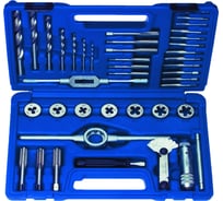 Набор резьбонарезного инструмента ZIRA COMBI № KH46 HSS, 40 предметов, M3-M4-M5-M6-M8-M10-M12 ZI-450025