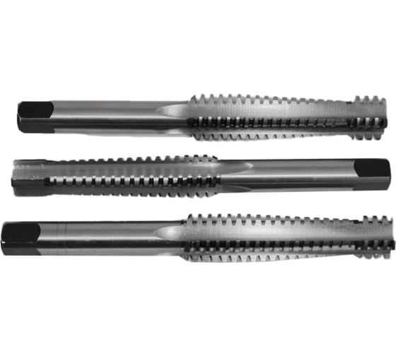 Метчик трапецеидальный Tr30х6 машинно-ручной HSS левый 3шт компл. L=240мм Beltools ri.291.377