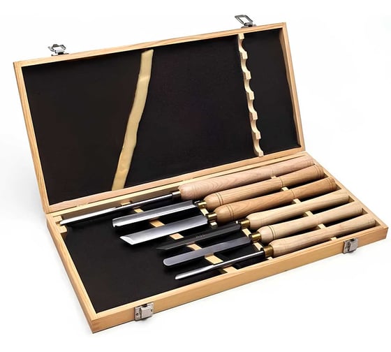 Набор токарных резцов по дереву UNIPRO HSS (6 резцов в наборе) 16196 1