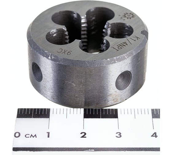 Плашка TLX коническая дюймовая К 1/4"NPT, 18 ниток/дюйм, dнар.38мм 9ХС 66550