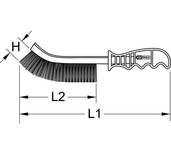 Корщетка KS Tools из латунной проволоки, универсальная, 250 мм 201.2302
