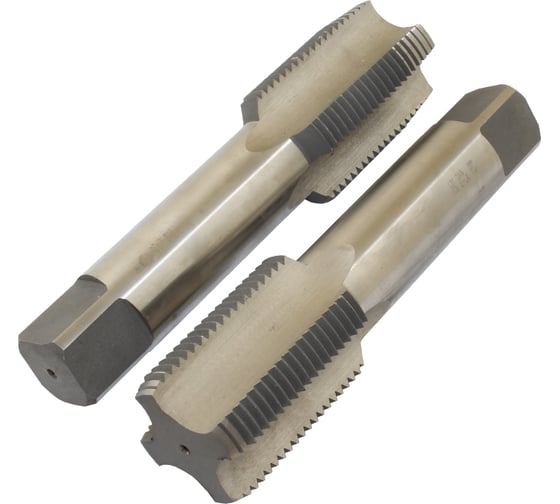 Метчик CNIC 2" BSF 55гр 9ХС дюймовый, ручной, к-т из 2-х шт. 7 ниток/дюйм 56478