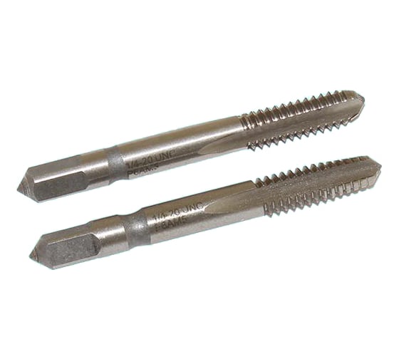 Метчик CNIC 1/4" UNF 60гр Р6АМ5 дюймовый, м/р., к-т из 2-х шт. 28 ниток/дюйм 48310