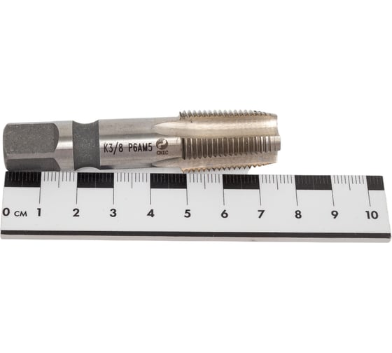 Метчик CNIC К 3/8"NPT Р6М5 конический дюймовый м/р. 18 ниток/дюйм 53659