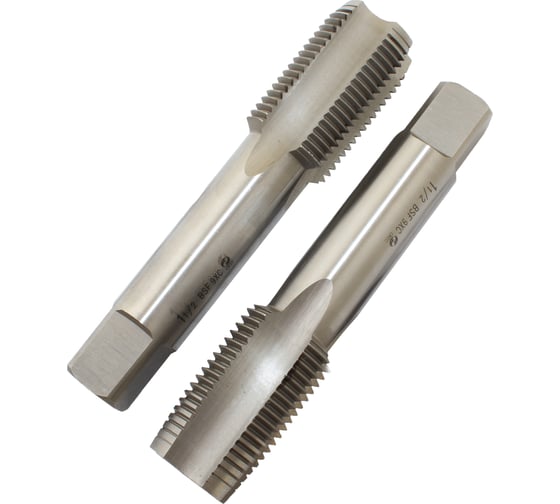 Метчик CNIC 1 1/2" BSF 55гр 9ХС дюймовый, ручной, к-т из 2-х шт. 8 ниток/дюйм 56472