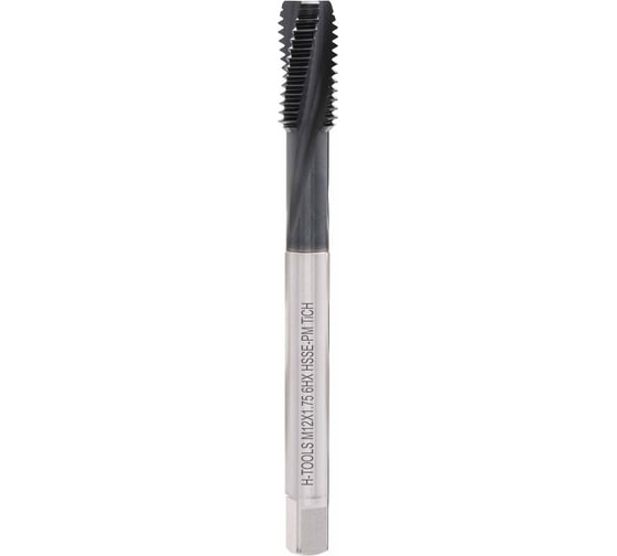 Метчик машинный спиральный H-Tools М12х1.75 DIN376 HSSEPM-TiCN 6HX C/2-3P R15 a=7.0 SC512507Ti 1