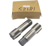 Метчик CNIC G 1 3/8" 9ХС трубный цилиндрический, ручной к-т из 2-х шт. 11 ниток/дюйм 52181