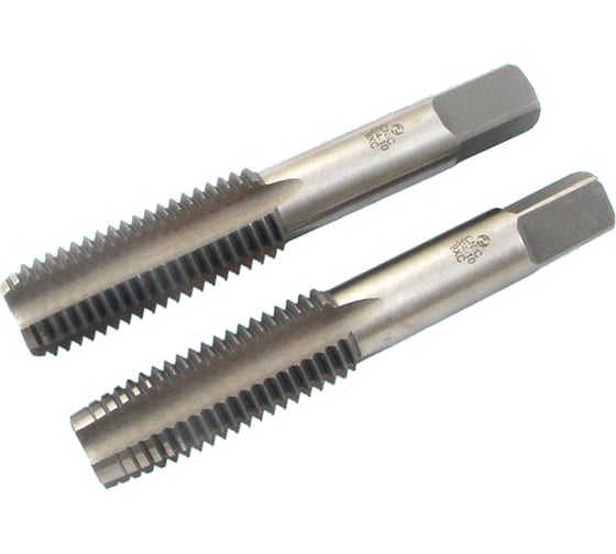 Метчик CNIC 9/16" UNC 60гр 9ХС дюймовый, ручной, к-т из 2-х шт. 12 ниток/дюйм 12368 1