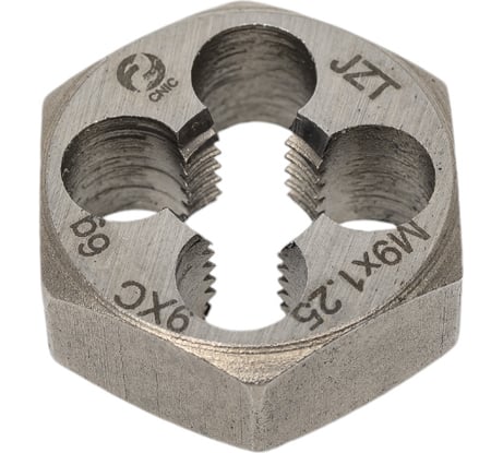 Плашка CNIC М 9,0 1,25 шестигранная 9ХС, S 22мм 6g 55877