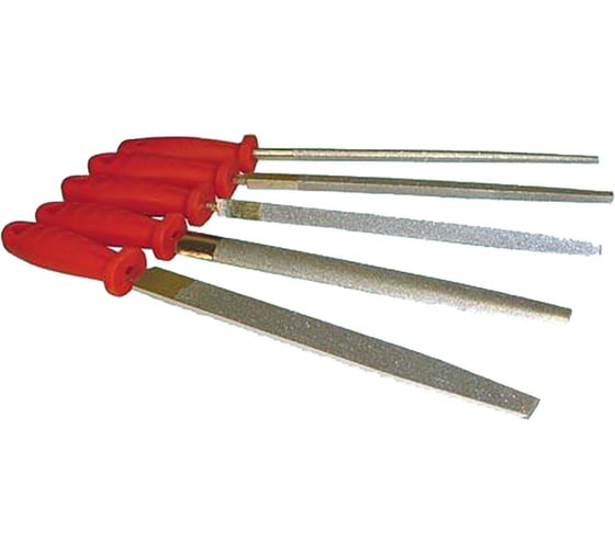 Набор напильников CNIC алмазных из 5шт. L250мм 125/100 с пластм. ручкой 27994 1