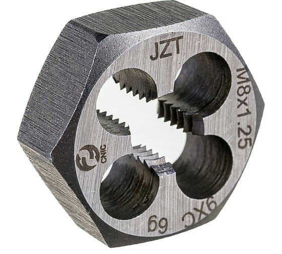 Плашка CNIC М 8,0 1,25 шестигранная 9ХС, S 22мм 6g 55876
