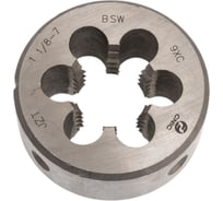 Плашка CNIC дюймовая 1 1/8"- 7BSW 55гр 9ХС 7 ниток/дюйм, dнар. 65мм резьба Уитворта 18511