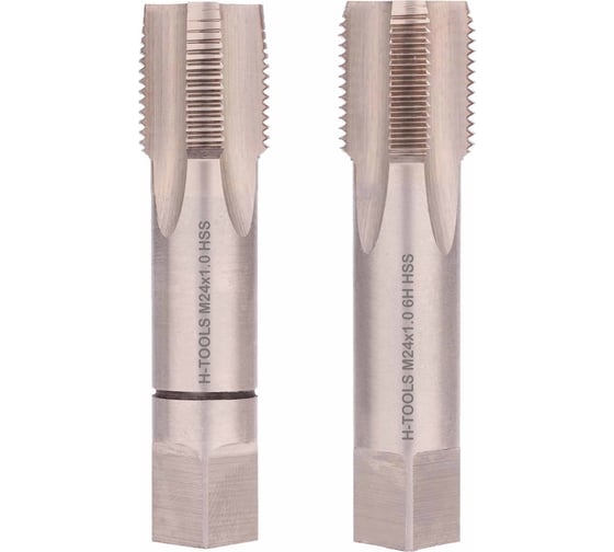 Метчик H-Tools М24, шаг 1.0мм, комплект из 2-х шт., DIN2181, HSS-G, L-80мм, a=14.5 235242HT 1