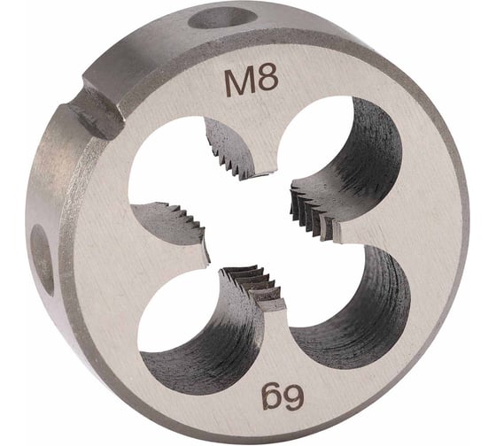 Плашка H-Tools М8, шаг 1.25мм, DINEN22568, CrV 6g 25х9мм 210080HT 1