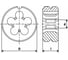 Плашка H-Tools М5, шаг 0.8мм, DINEN22568, CrV 6g 20х7мм 210050HT 3
