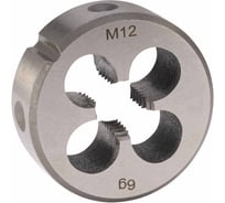 Плашка H-Tools М12, шаг 1.75мм, DINEN22568, CrV 6g 38х14мм 210120HT