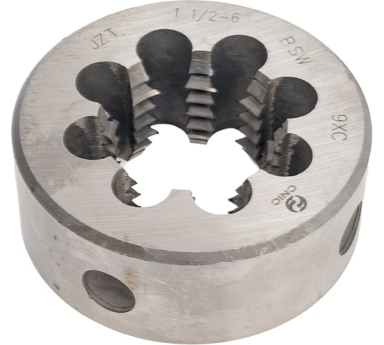 Плашка CNIC дюймовая 1 1/2"- 6BSW 55гр 9ХС 6 ниток/дюйм, dнар. 75мм резьба Уитворта 55866