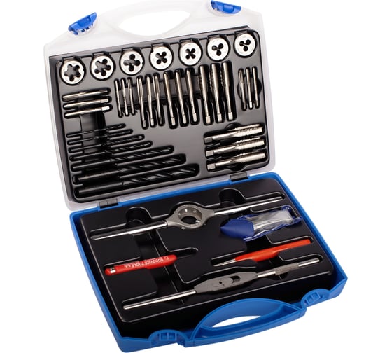 Набор метчиков и плашек Bucovice Tools M3-M12 40 предметов HSS 360120 1