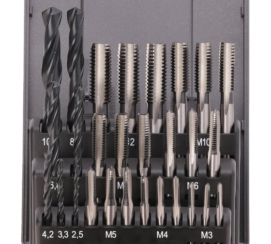 Набор комплектных метчиков Bucovice Tools М3-М12 28 предметов DIN352 115CrV3 310140
