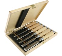 Набор из 6 плоских стамесок Narex Wood Line Profi (светлые) 853055
