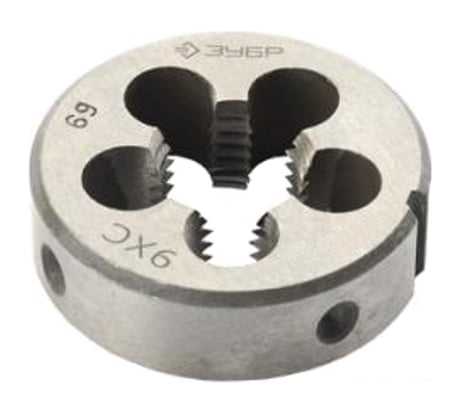 Плашка круглая ручная для нарезания метрической резьбы (М16 x 2) "Мастер" Зубр 4-28022-16-2.0