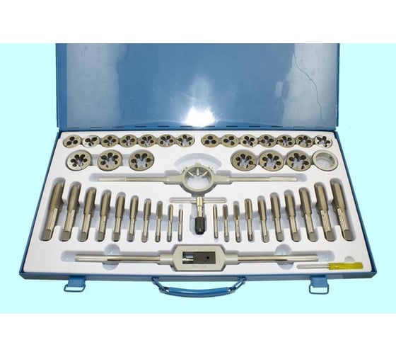 Набор метчиков и плашек ЦМК вороток и плашкодержатель (45 предметов) в кейсе MP0001 1