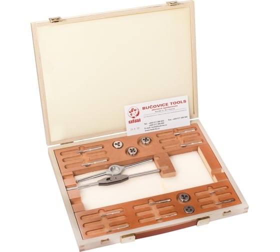 Набор метчиков и плашек Bucovice Tools UNF №5-12 17 предметов HSS 346000