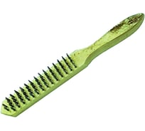 Зачистная щетка CNIC 4-х рядная на деревянной колодке нержавеющая проволока d=0,35мм B004 SS 25286