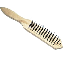 Зачистная щетка CNIC 5-ти рядная на деревянной колодке стальная проволока d=0,35мм B005 S-T 29743