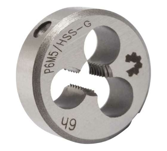 Плашка WOLFSTAR метрическая М3,0x0,5 P6M5/HSS-G 6h ГОСТ 9740-71 dh00001