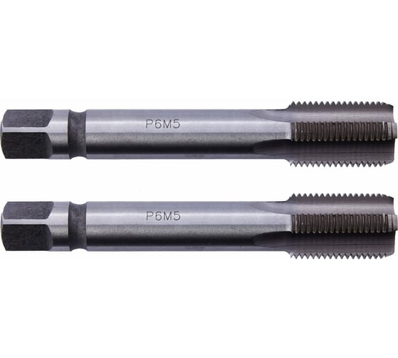 Трубный метчик WOLFSTAR м/р G1 1/4" к-т 2шт. P6M5/M2 ГОСТ 3288-81 ta00466 1