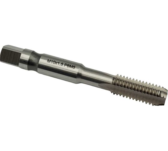 Метчик машинно-ручной TORNERI М 10х1.5 Р6М5, для глухих отверстий, с усиленным хвостовиком Т025946