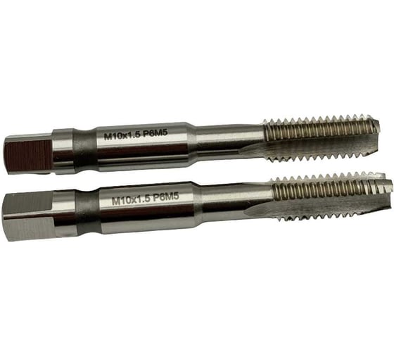 Метчик машинно-ручной TORNERI М 10х1.5 комплект из 2-х штук Р6М5 с усиленным хвостовиком Т025962