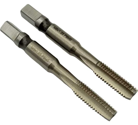 Метчик машинно-ручной TORNERI М 8.0х1.25 комплект из 2-х штук Р6М5 с усиленным хвостовиком Т025961
