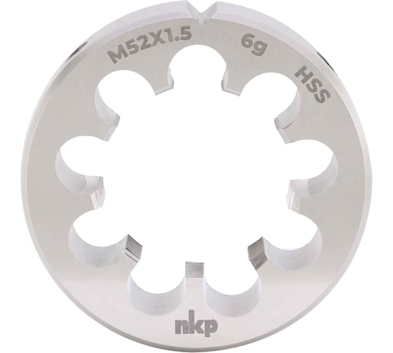 Плашка NKP М52 шаг 1.5мм DINEN22568 HSS 6g 90х22мм 240521N