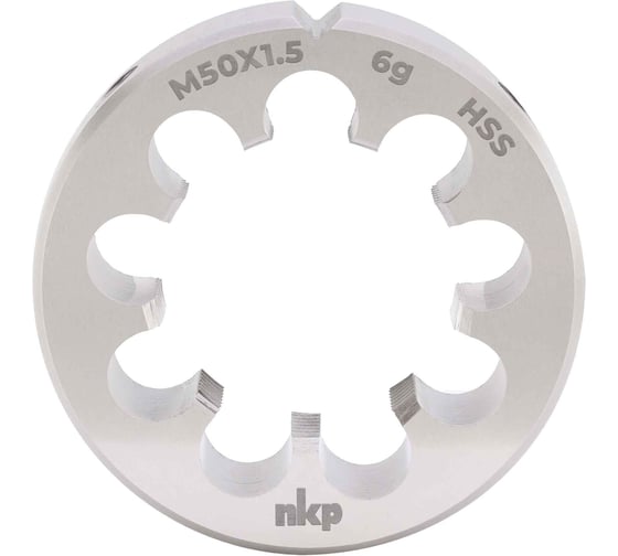 Плашка NKP М50 шаг 1.5мм DINEN22568 HSS 6g 90х22мм 240501N