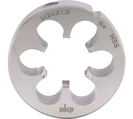 Плашка NKP М24, шаг 1.5мм DINEN22568 HSS 6e 55х16мм 239242N