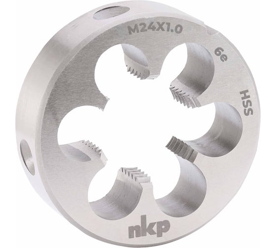Плашка NKP М24, шаг 1.0мм DINEN22568 HSS 6e 55х16мм 239243N