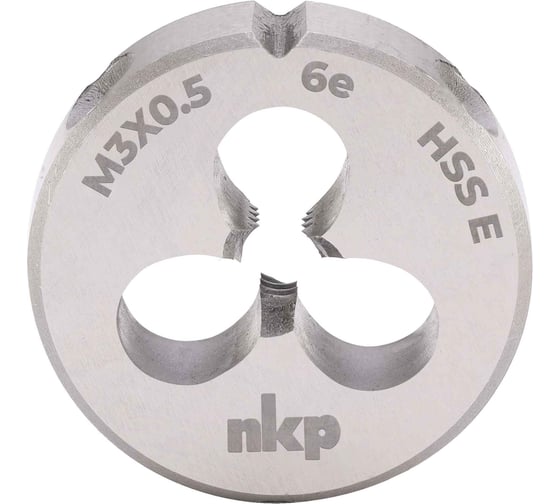 Плашка NKP М3, шаг 0.5мм DINEN22568 HSSE 6e 20х5мм 289030N