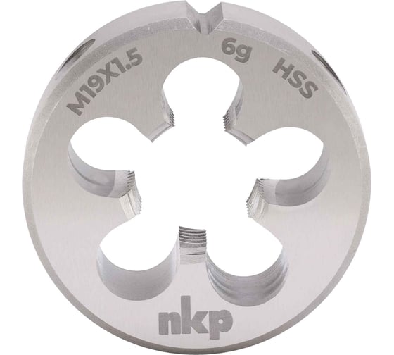 Плашка NKP М19, шаг 1.5мм DINEN22568 HSS 6g 45х14мм 240192N