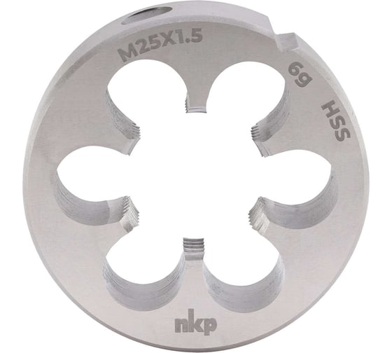 Плашка NKP М25, шаг 1.5мм DINEN22568 HSS 6g 55х16мм 240252N