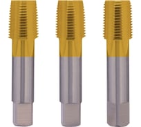 Метчик H-Tools NPT 3/8 -18, комплект из 3-х шт., HSSE, 100мм, a=9,0 88416S3EHT