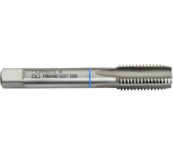 Метчик ТОЧИНТЕХ м/р М22х2,5 Р6М5(М2), ГОСТ 3266-81, для глух. с прох. хв. мт00427
