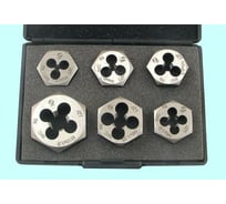 Набор шестигранных плашек CNIC из 6-ти штук М 6-М16 9ХС в пласт. коробке 55915