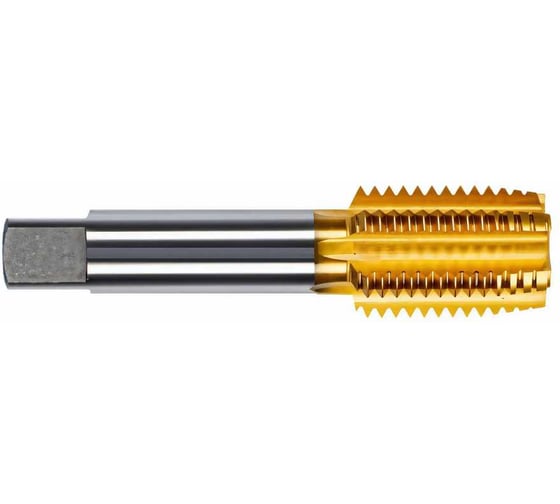 Метчик машинно-ручной TORNERI М 8.0х1.25 DIN371 для глухих отверстий с винтовой канавкой с покрытием TiCN HSS-Co5 Т025469 1