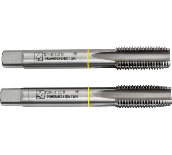 Метчик ТОЧИНТЕХ м/р М12х1,5 Р6М5К5(М35) ГОСТ 3266-81 к-т 2 шт. с прох. хв. мт00488