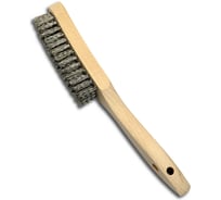 Щетка ручная 4-х рядная Lessmann гофр. нерж. 0,35мм 104641