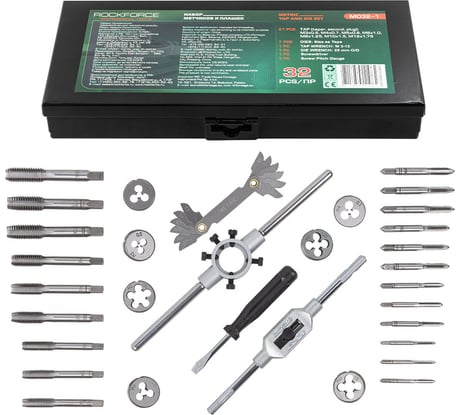 Набор метчиков и плашек Rockforce 32 пр. RF-M032-1(48308)