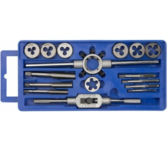 Набор метчиков и плашек SDW TOOLS 16 предметов, M3-M12, пластик кейс ta00300