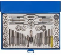Набор метчиков и плашек SDW TOOLS 40 предметов, М3-М12, металл кейс ta00309
